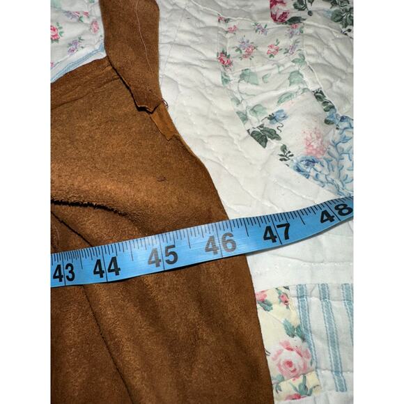 VINTAGE RALPH LAUREN SUPPLE LAMB SUEDE WRAP SKIRT - Picture 4 of 6